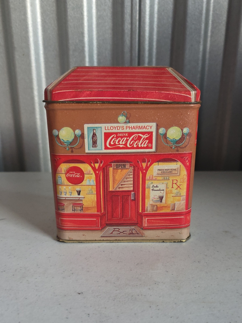 Coca-Cola Red & Brown Pharmacy Collectible Tin